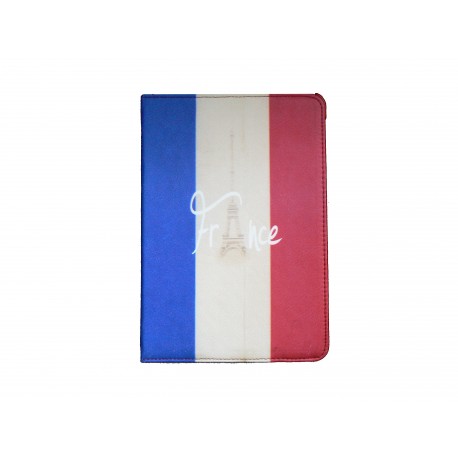 Pochette Ipad Mini drapeau France vintage version 2 + film protection écran offert