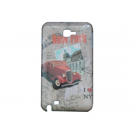 Coque pour Samsung Galaxy Note 2 /N7100 "I love New York" rétro + film protection écran offert