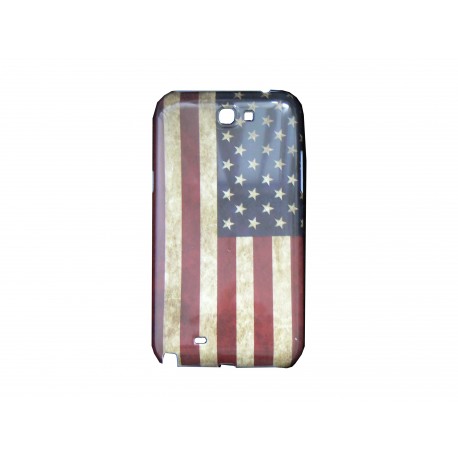 Coque pour Samsung Galaxy Note 2/ N7100 USA/Etats-Unis vintage+ film protection écran offert