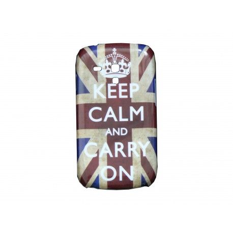 Coque pour Samsung Galaxy S3 Mini/ I8190 UK/Angleterre "Keep Calm"+ film protection écran offert