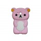 Coque silicone pour Samsung Galaxy S3 Mini/ I8190 ourson rose + film protection écran offert