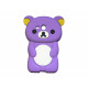 Coque silicone pour Samsung Galaxy S3 Mini/ I8190 ourson violet + film protection écran offert