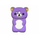 Coque silicone pour Samsung Galaxy S3 Mini/ I8190 ourson violet + film protection écran offert