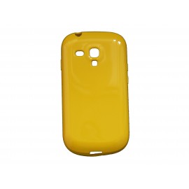 Coque pour Samsung Galaxy S3 Mini/ I8190 en silicone glossy jaune + film protection écran offert