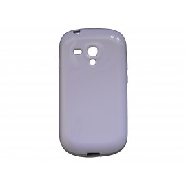 Coque pour Samsung Galaxy S3 Mini/ I8190 en silicone glossy blanche + film protection écran offert