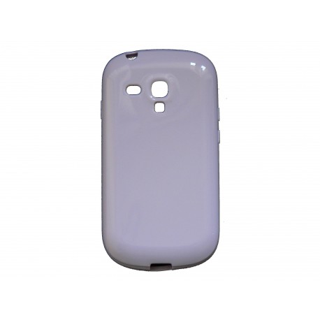 Coque pour Samsung Galaxy S3 Mini/ I8190 en silicone glossy blanche + film protection écran offert