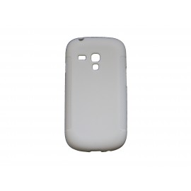 Coque pour Samsung Galaxy S3 Mini/ I8190 en silicone antidérapante blanche + film protection écran offert