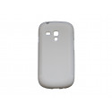 Coque pour Samsung Galaxy S3 Mini/ I8190 en silicone antidérapante blanche + film protection écran offert
