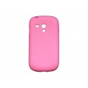 Coque pour Samsung Galaxy S3 Mini/ I8190 en silicone antidérapante rose + film protection écran offert