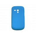 Coque pour Samsung Galaxy S3 Mini/ I8190 en silicone antidérapante bleue + film protection écran offert