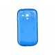 Coque pour Samsung Galaxy S3 Mini/ I8190 en silicone tranparente bleue + film protection écran offert