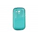 Coque pour Samsung Galaxy S3 Mini/ I8190 en silicone tranparente bleue/verte + film protection écran offert