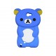 Coque pour Samsung Galaxy Note 2 - N7100  silicone ours bleu + film protection écran offert