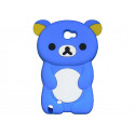 Coque pour Samsung Galaxy Note 2 - N7100  silicone ours bleu + film protection écran offert