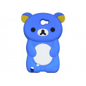 Coque pour Samsung Galaxy Note 2 - N7100  silicone ours bleu + film protection écran offert