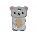 Coque pour Samsung Galaxy Note 2 - N7100  silicone ours blanc oreilles roses + film protection écran offert
