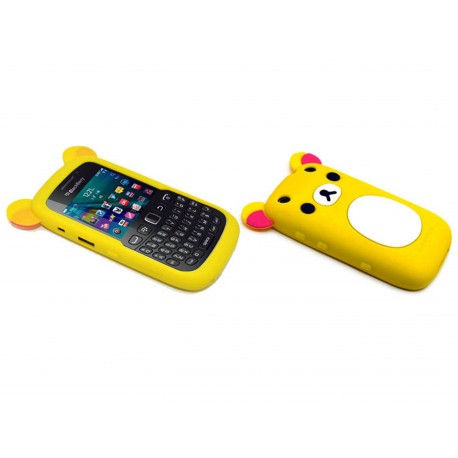 Coque pour Blackberry Curve 9320 silicone koala jaune + film protection écran offert