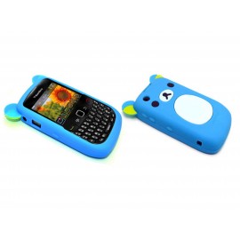 Coque silicone pour Blackberry 8520 curve koala bleu + film protection ecran offert