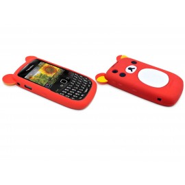 Coque silicone pour Blackberry 8520 curve koala rouge + film protection ecran offert