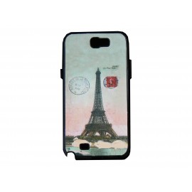 Coque pour Samsung Galaxy Note 2/N7100 Paris Tour Eiffel carte postale+ film protection écran offert