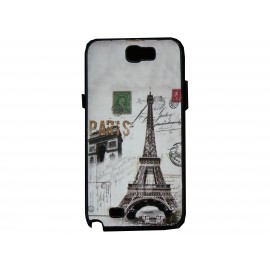 Coque pour Samsung Galaxy Note 2/N7100 Paris La Tour Eiffel en noir et blanc + film protection écran offert