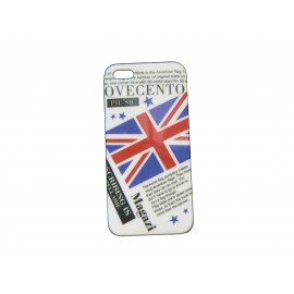 Coque pour Iphone 5 drapeaux Angleterre/UK journal  + film protection écran offert
