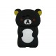 Coque silicone pour Samsung Galaxy S3 Mini/ I8190 ourson noir + film protection écran offert