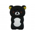 Coque silicone pour Samsung Galaxy S3 Mini/ I8190 ourson noir + film protection écran offert