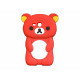 Coque silicone pour Samsung Galaxy S3 Mini/ I8190 ourson rouge + film protection écran offert