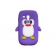 Coque silicone pour Samsung Galaxy S3 Mini/ I8190 pingouin violet + film protection écran offert