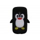 Coque silicone pour Samsung Galaxy S3 Mini/ I8190 pingouin noir + film protection écran offert