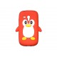 Coque silicone pour Samsung Galaxy S3 Mini/ I8190 pingouin rouge + film protection écran offert