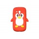 Coque silicone pour Samsung Galaxy S3 Mini/ I8190 pingouin rouge + film protection écran offert