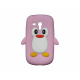 Coque silicone pour Samsung Galaxy S3 Mini/ I8190 pingouin rose clair + film protection écran offert