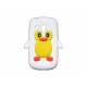 Coque silicone pour Samsung Galaxy S3 Mini/ I8190 pingouin blanc-jaune + film protection écran offert