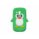 Coque silicone pour Samsung Galaxy S3 Mini/ I8190 pingouin vert + film protection écran offert