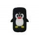 Coque silicone pour Samsung Galaxy S3 Mini/ I8190 pingouin noir + film protection écran offert