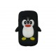 Coque silicone pour Samsung Galaxy S3 Mini/ I8190 pingouin noir + film protection écran offert