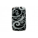 Coque pour Blackberry 8520 bicolore noire et blanche+ film protection écran offert