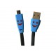 Cable plat micro USB smile noir chargement synchronisation