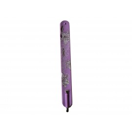 Stylet fashion violet fleurs blanches pour écran tactile