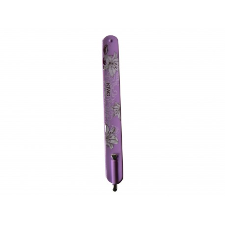 Stylet fashion violet fleurs blanches pour écran tactile