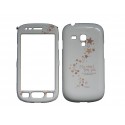 Coque intégrale blanche pour Samsung Galaxy S3 Mini / I8190  étoiles roses+ film protection écran offert