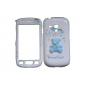 Coque intégrale blanche pour Samsung Galaxy S3 Mini / I8190  ourson bleu + film protection écran offert