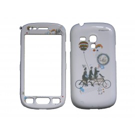 Coque intégrale blanche pour Samsung Galaxy S3 Mini / I8190 tricycle + film protection écran offert