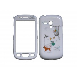 Coque intégrale blanche pour Samsung Galaxy S3 Mini / I8190 marmotte + film protection écran offert