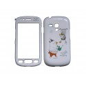 Coque intégrale blanche pour Samsung Galaxy S3 Mini / I8190 marmotte + film protection écran offert