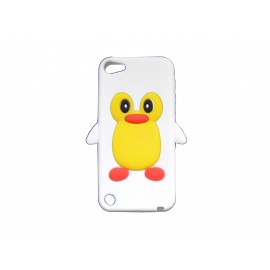 Coque silicone pour Ipod Touch 5 pingouin blanc + film protection écran