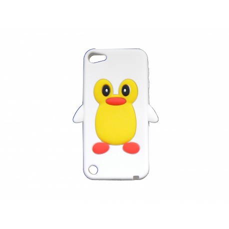 Coque silicone pour Ipod Touch 5 pingouin blanc + film protection écran