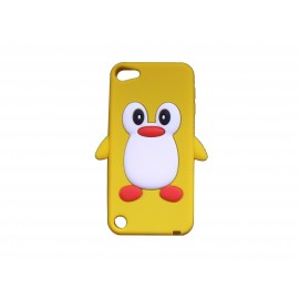 Coque silicone pour Ipod Touch 5 pingouin jaune + film protection écran